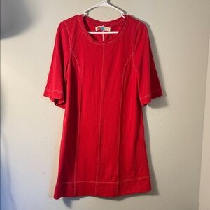 Free People Beach Tunic Red Women's Dress size medium NWT